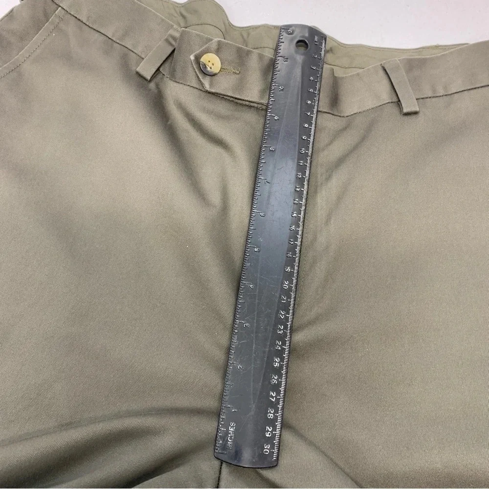 Jos A Bank Traveler Chino  Pants Men 35x30 Brown Cotton Tailored Fit Casual Work
